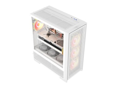 Gabinete para computador DarkFlash AIRNOVA (branco) + 3 ventoinhas
