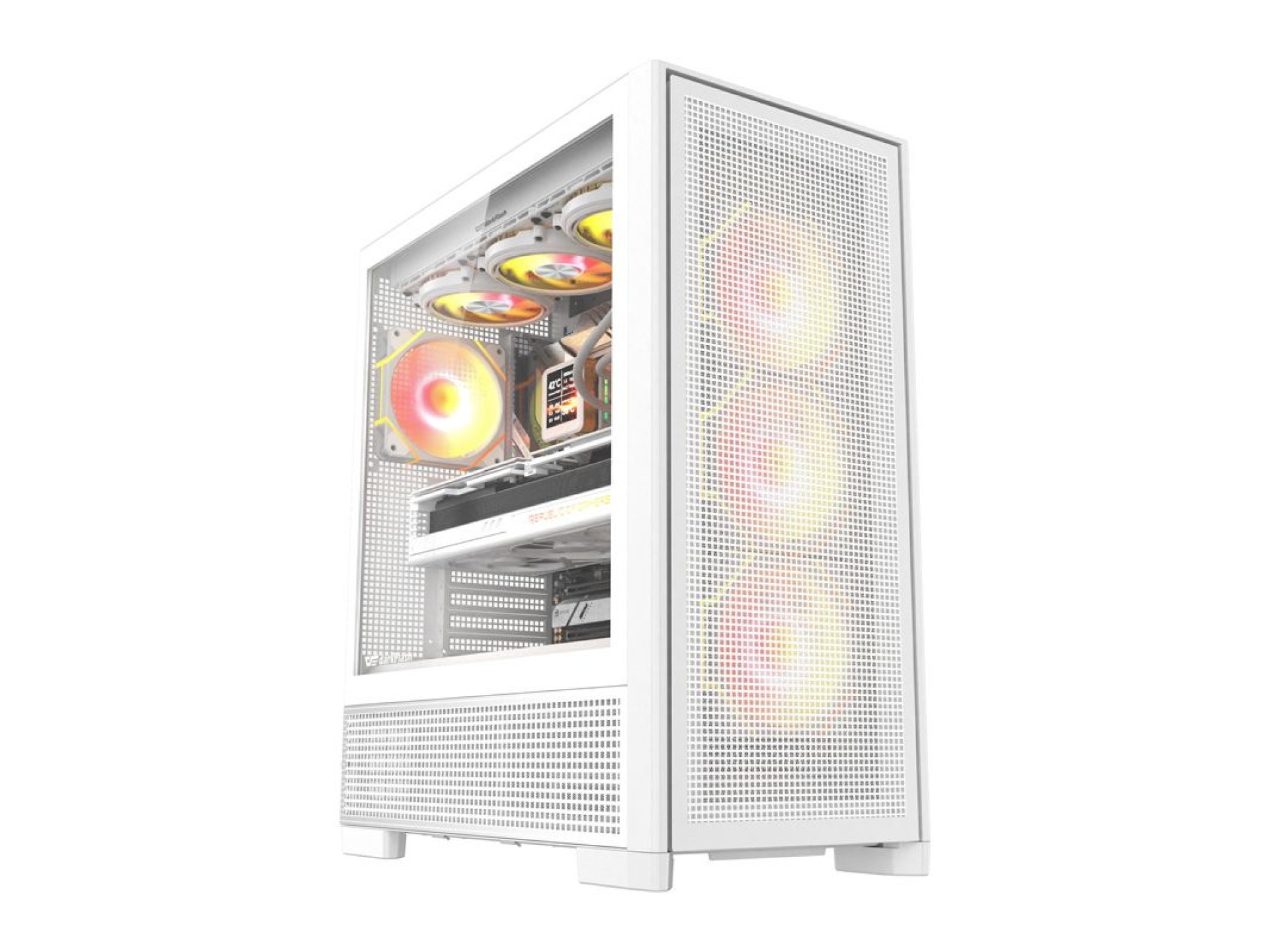 Gabinete para computador DarkFlash AIRNOVA (branco) + 3 ventoinhas