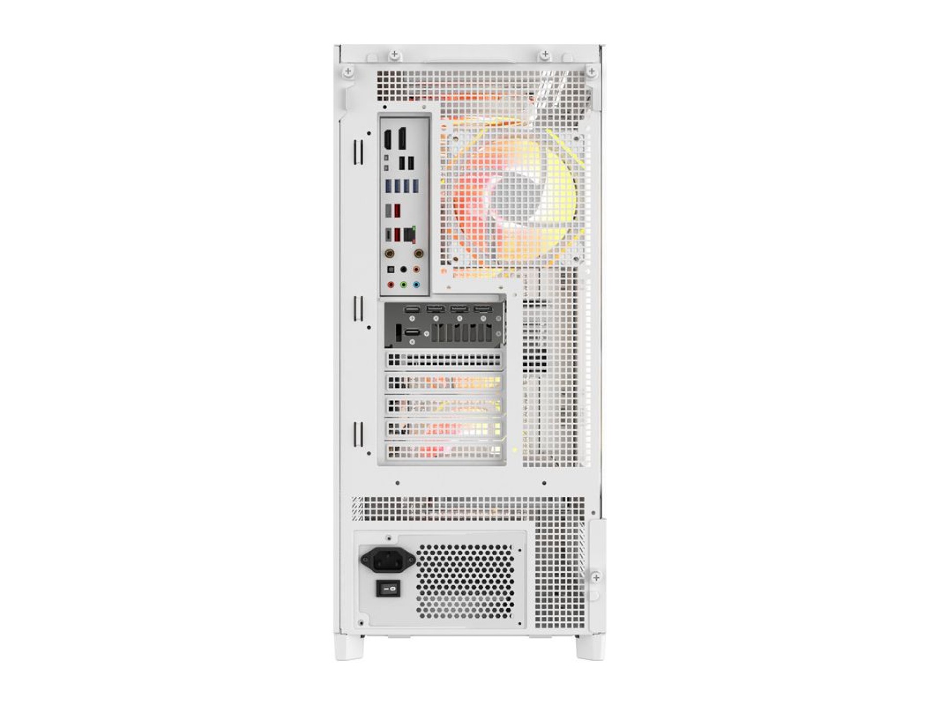 Gabinete para computador DarkFlash AIRNOVA (branco) + 3 ventoinhas