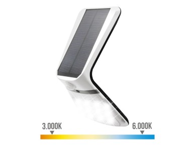 Solar wall light 3.5w 430lm rechargeable presence sensor (2-8m) white color 10.5x13cm edm