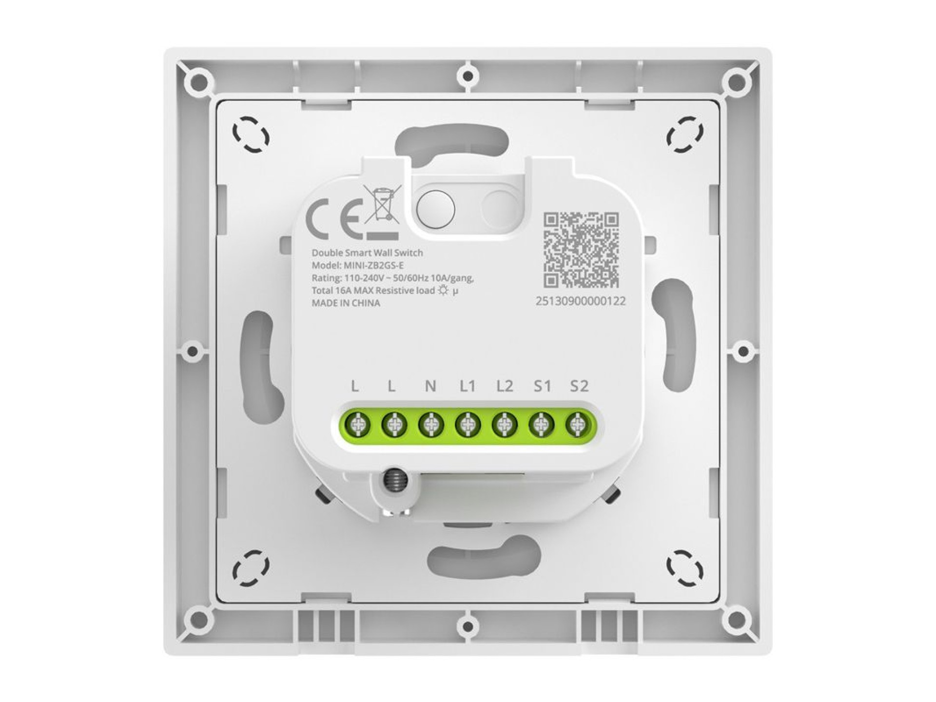 SONOFF MINI-ZB2GS-E ZigBee Dual Channel Wall Switch.