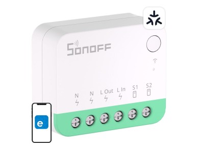 Smart mini switch WiFi Sonoff MINIR4M Matter (HomeKit, SmartThings, Home Assistant)