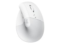 Mouse raton vertical logitech lift 6 botones 4000 dpi wireless inalambrico blanco crudo