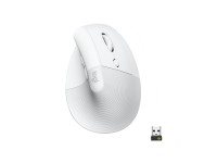 Mouse raton vertical logitech lift for business 6 botones 4000 dpi wireless inalambrico blanco hueso