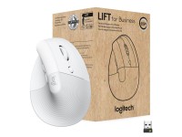 Mouse raton vertical logitech lift for business 6 botones 4000 dpi wireless inalambrico blanco hueso