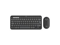 Teclado + mouse logitech pebble 2 combo inalambrico negro