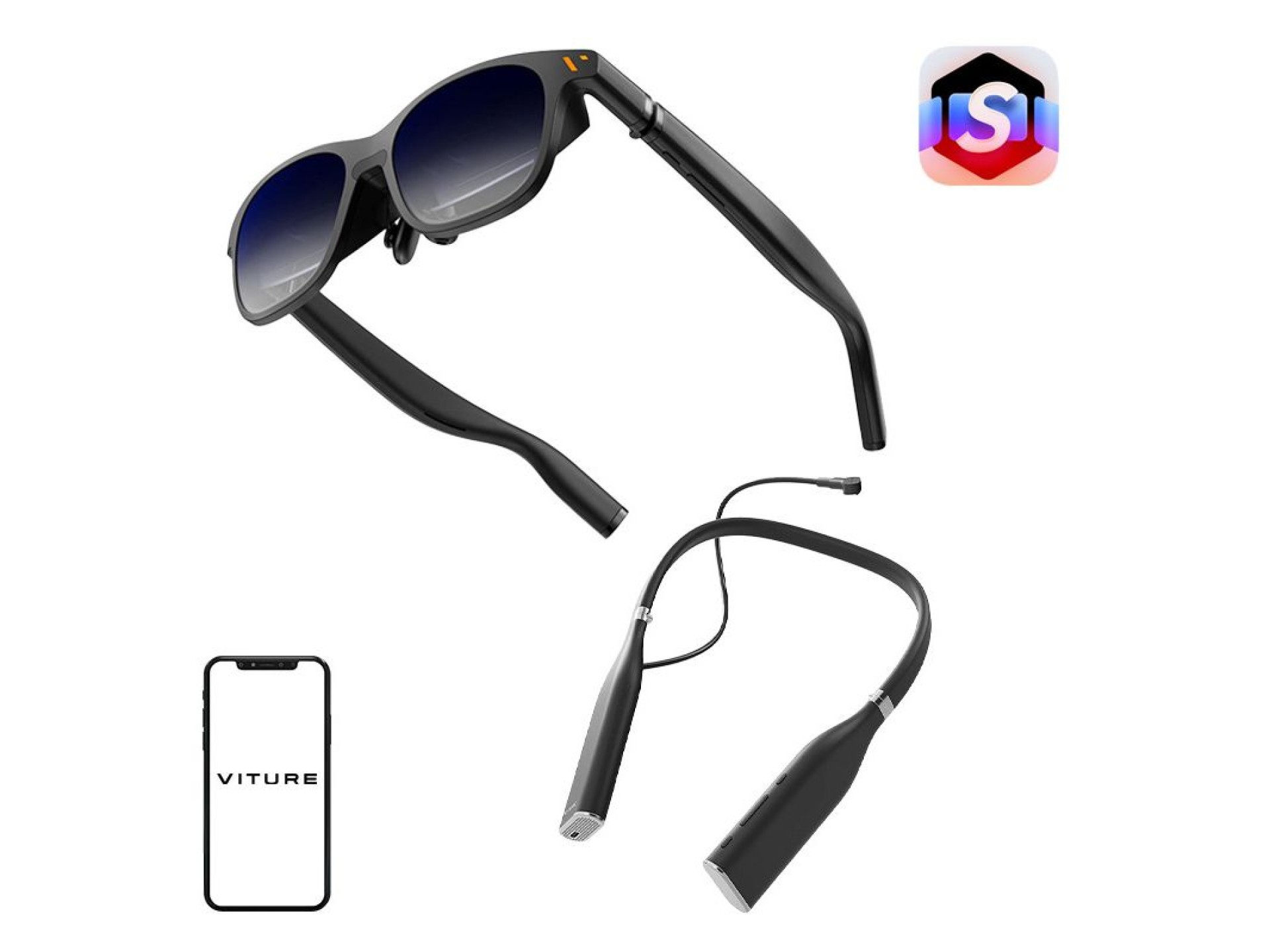 Óculos XR VITURE Pro + Conjunto de Faixa para Pescoço VITURE One