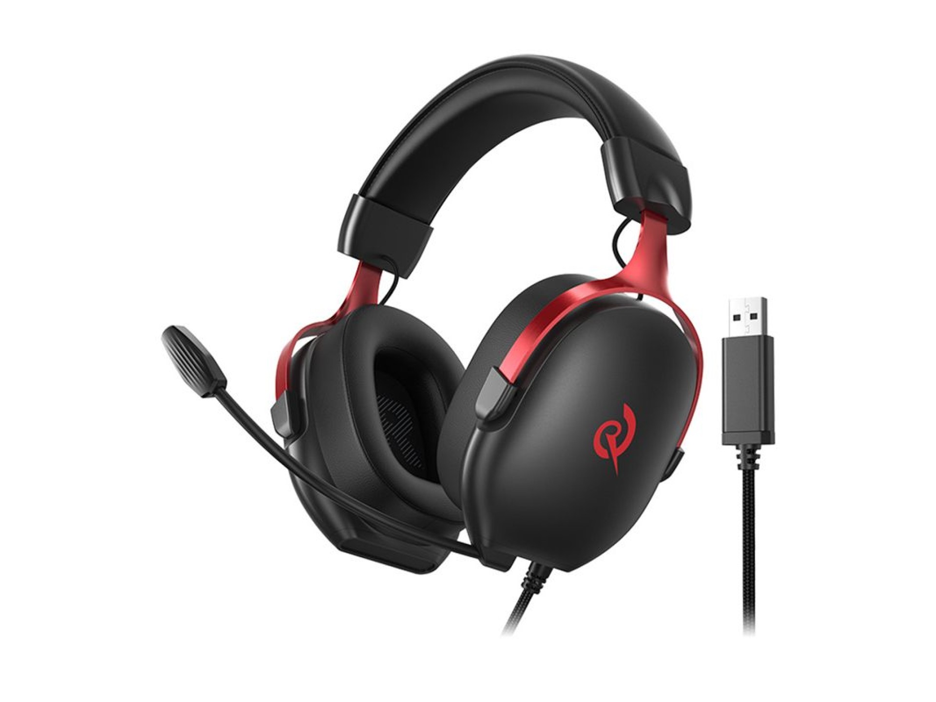 Fones de ouvido gamer QCY Heroad VN200 (preto e vermelho)
