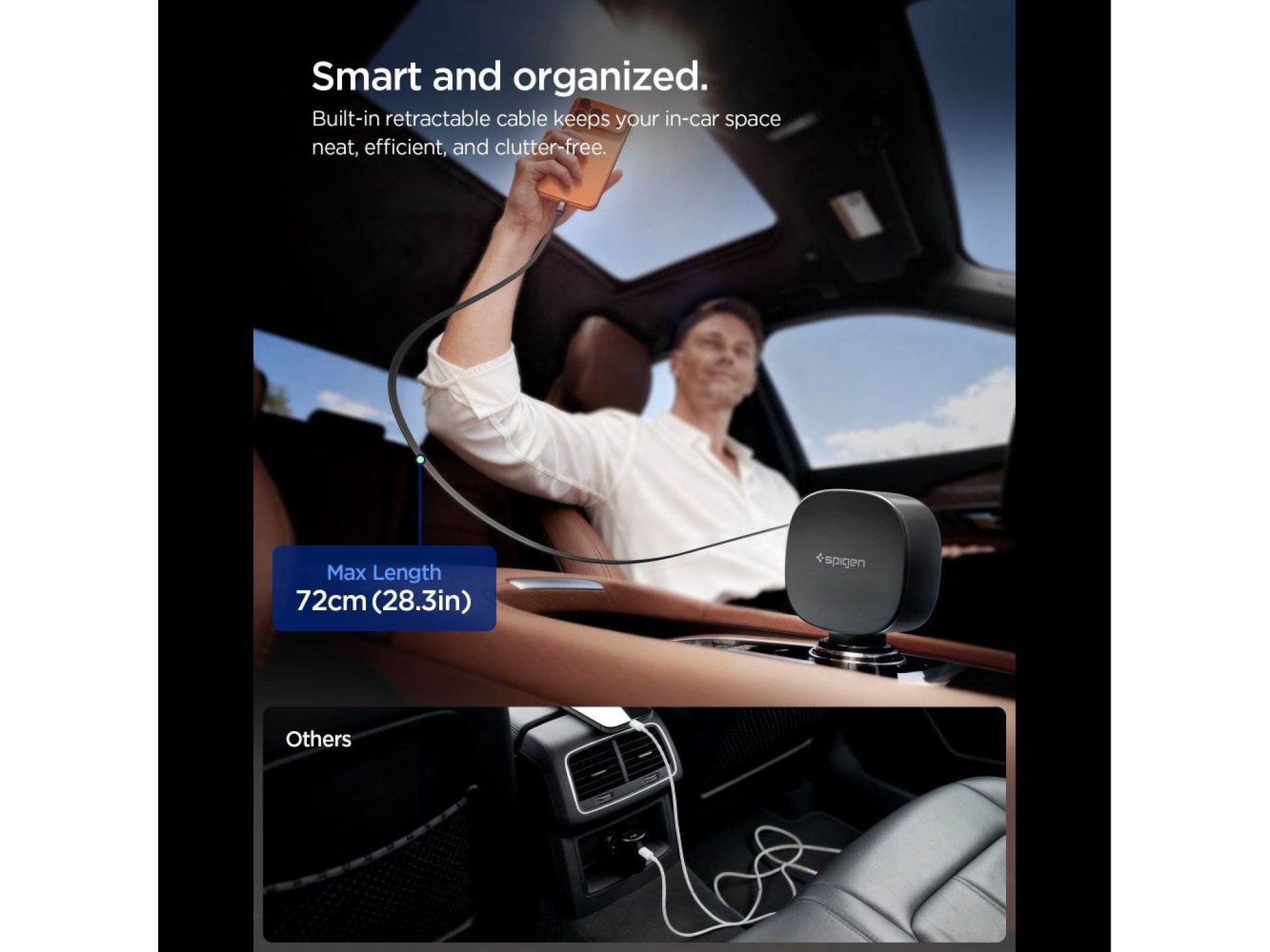 Carregador veicular Spigen EV603BT 60W - Preto