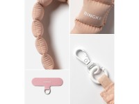 Ringke Holder & Puffer Hand Strap Phone Lanyard - Pink Ringke Holder & Puffer Hand Strap Phone Lanyard - Pink