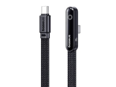 Cable de carga r�pida Cabo Baseus MVP 3 USB-C a USB-C de 100 W y 1 m, color negro c�smico