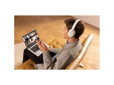 Auriculares Bluetooth Bowie D05 en color blanco crema