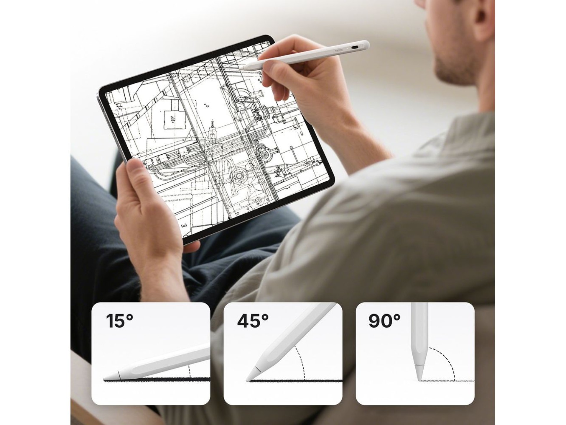 Metapen Pencil A8 para iPad - Branco