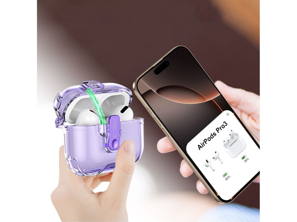 Capa Tech-Protect Bounce Pro para AirPods Pro 3 - Roxa