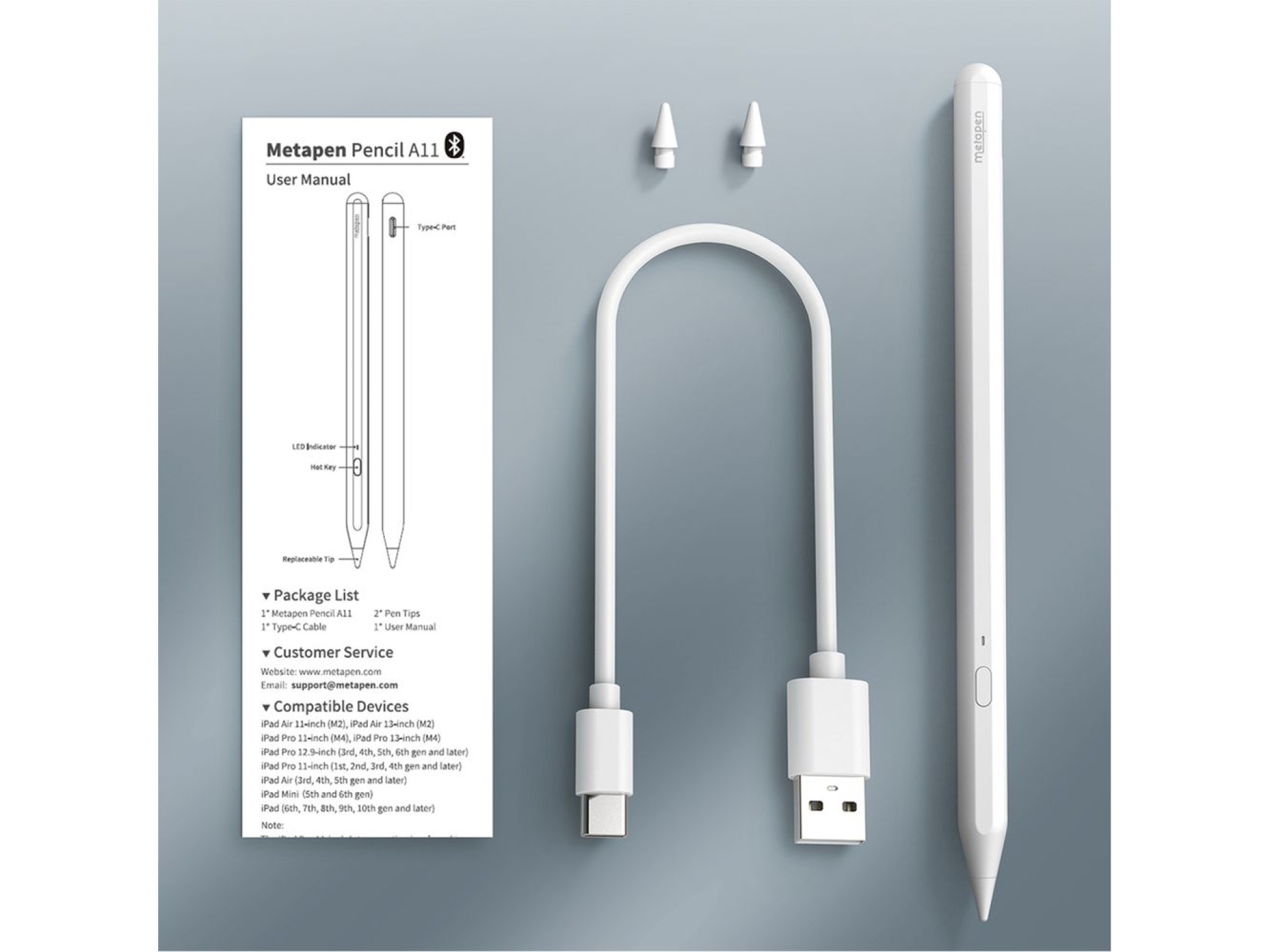 Lápis Metapen A11 para iPad - Branco