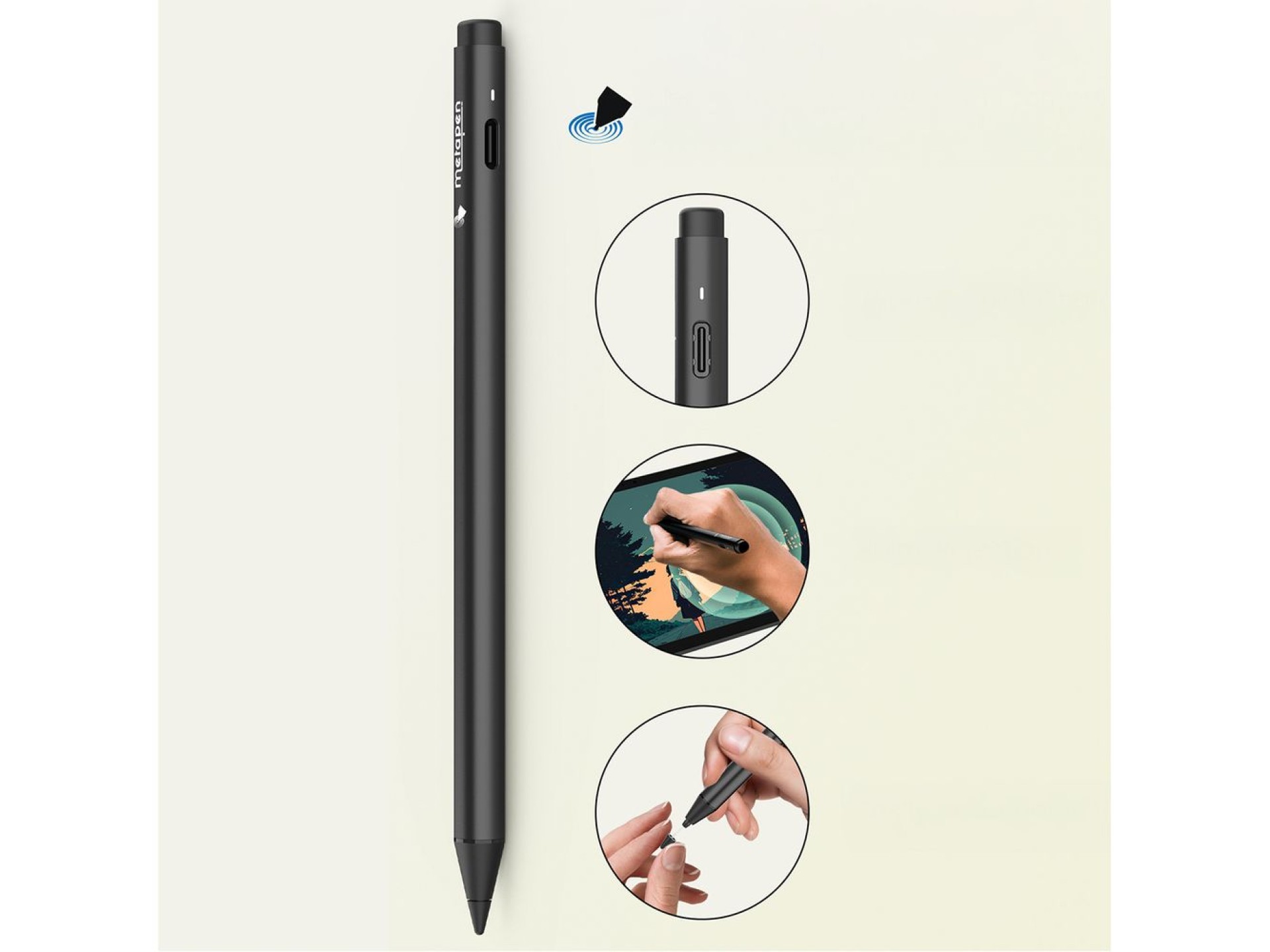 Caneta stylus Metapen G1 - preta