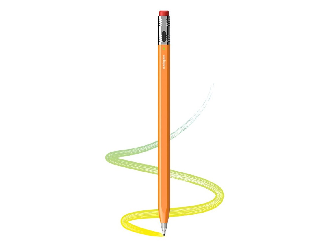 Caneta stylus Metapen Pencil Air8 Pro X para iPad - laranja