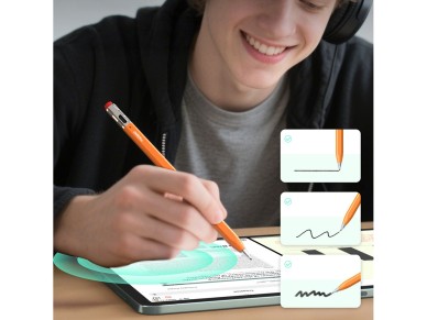 Caneta stylus Metapen Pencil Air8 Pro X para iPad - laranja