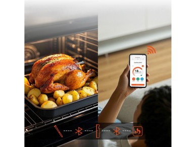 Term�metro de cozinha Meatmeet S Pro com aplicativo Bluetooth/Wi-Fi para churrasqueira, forno e defu