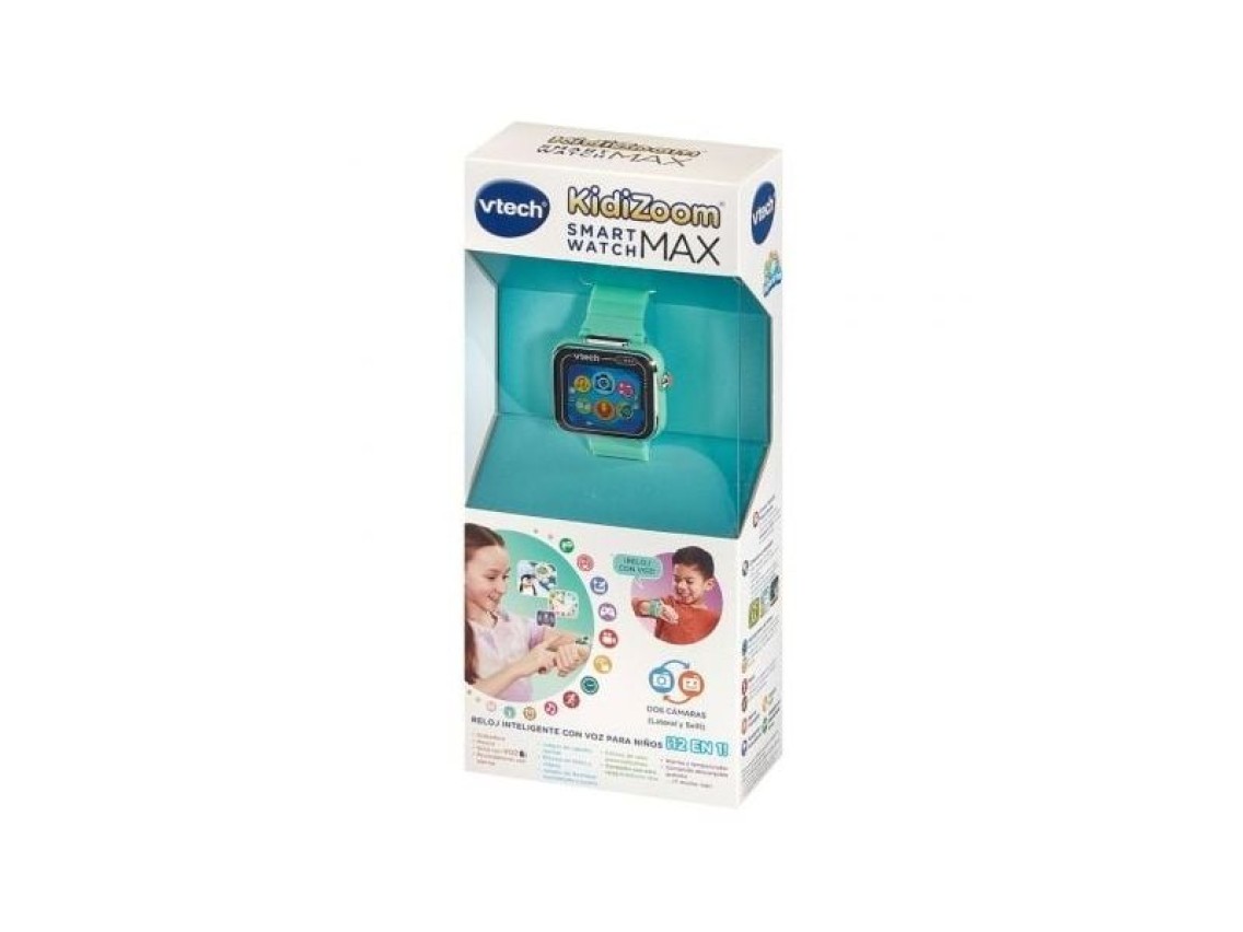 Smartwatch VTech Kidizoom Max / Notificações / Azul-turquesa