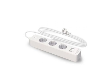Regleta Inteligente TP-Link Tapo P300/ 3 Tomas de corriente/ 2 USB Tipo-A/ 1 USB Tipo-C/ WiFi/ Blanc