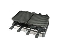 Plancha de asar bourgini gourmette raclette grill plus 1400w 8 personas 23x42cm