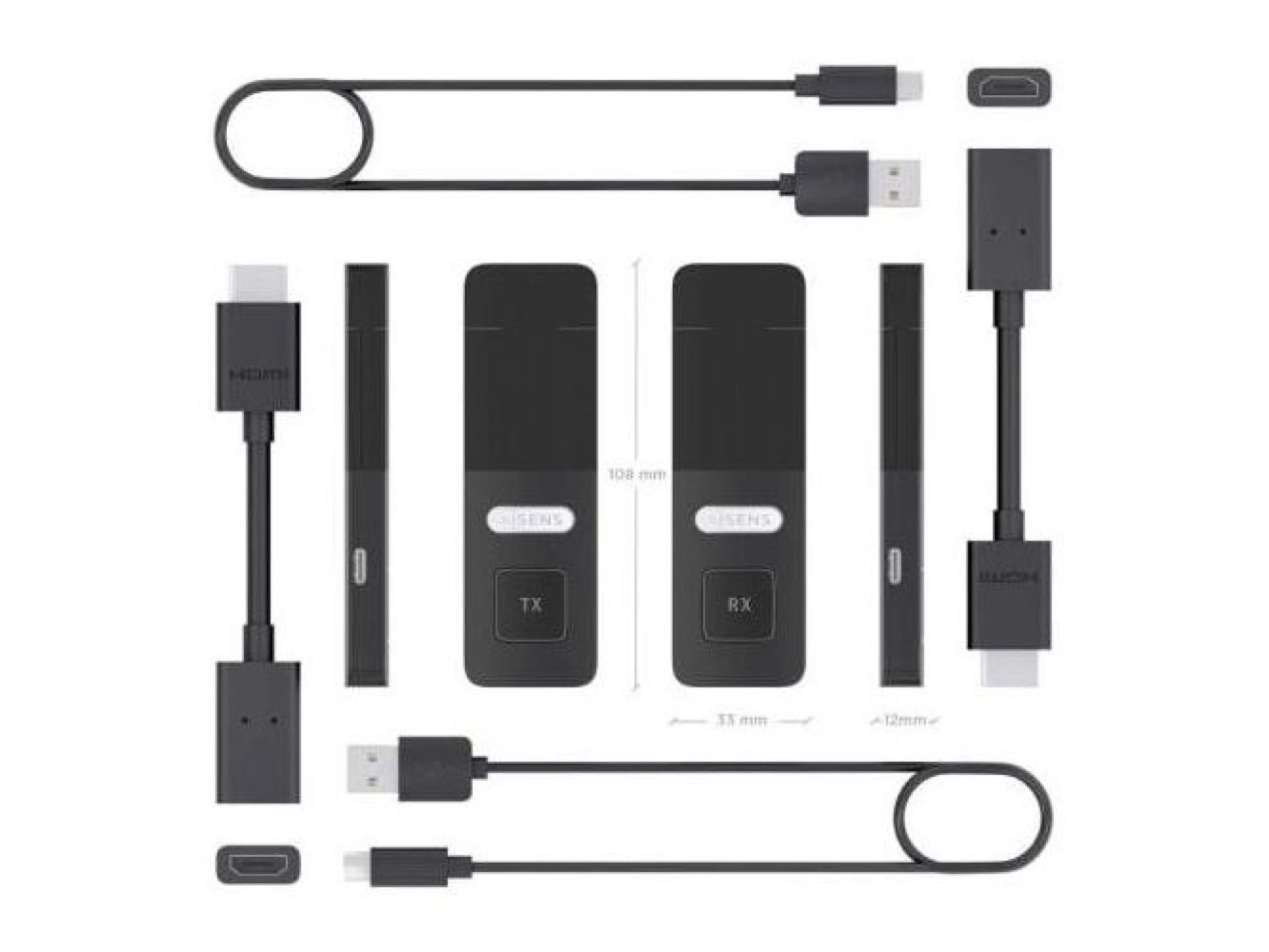 Adaptador/Transmisor de vídeo inalámbrico HDMI Aisens ASWL-H2K30M001-BK