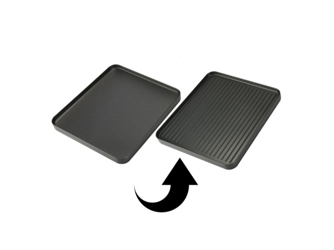 Plancha de asar bourgini gourmette raclette grill plus 1400w 8 personas 23x42cm