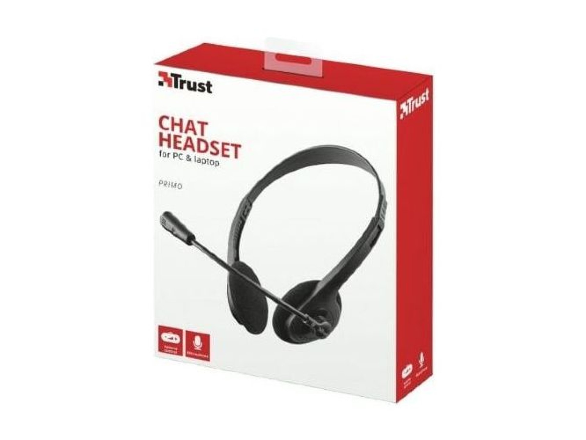 Auriculares Trust Primo Chat/ con Micrófono/ Jack 3.5/ Negros