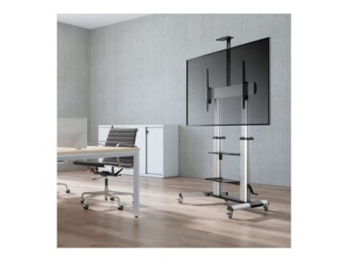 Aisens FT100TE-125 Tilting Floor Stand with Wheels and Crank for TVs 60-100"/ up to 100kg