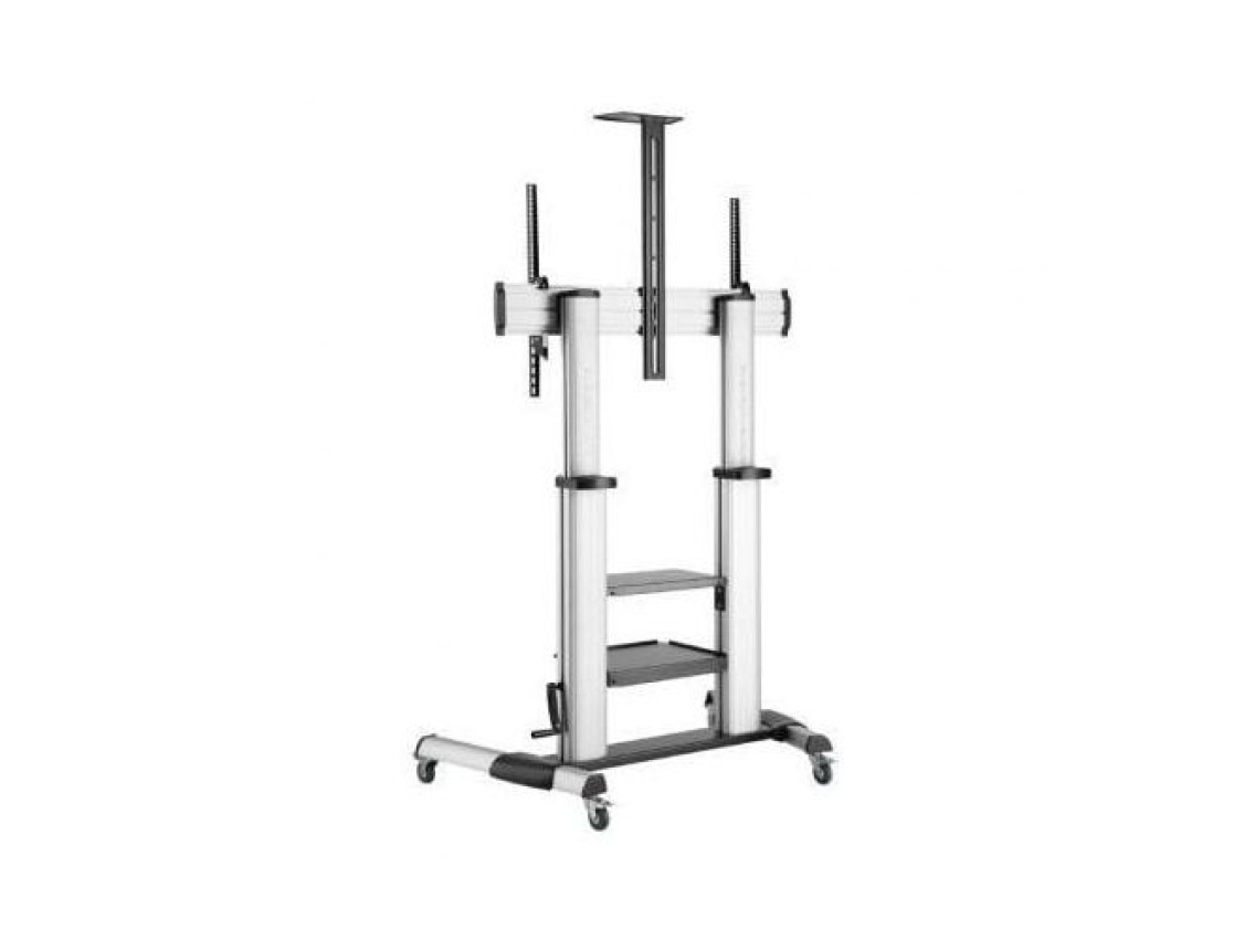 Suporte de chão inclinável Aisens FT100TE-125 com rodas e manivela para TVs de 60 a 100 polegadas /