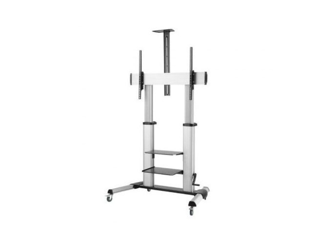 Suporte de chão inclinável Aisens FT100TE-125 com rodas e manivela para TVs de 60 a 100 polegadas /