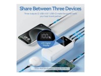 Powerbank 30000mAh Vention FHMW0/ 22.5W/ Branco Powerbank 30000mAh Vention FHMW0/ 22.5W/ Branco