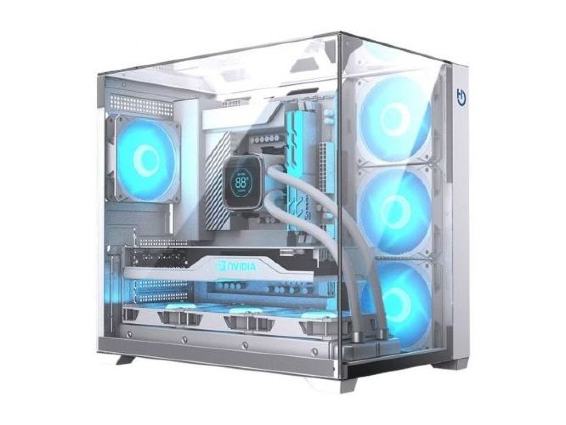 Caja Gaming Semitorre Hiditec SKY/ Blanca