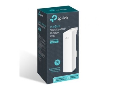 Ponto de acesso repetidor sem fio TP-Link CPE210 PoE 300Mbps/ 2,4GHz/ Antena de 9dBi/ WiFi 802.11n/b
