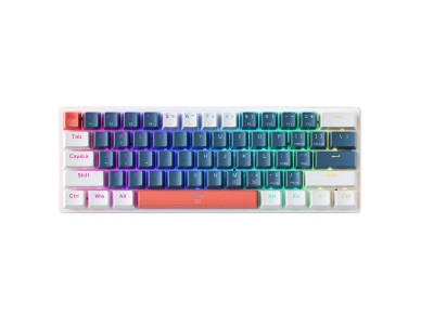 Teclado mec�nico para juegos Machenike K500-B61 con cable, interruptor marr�n retroiluminado, azul y