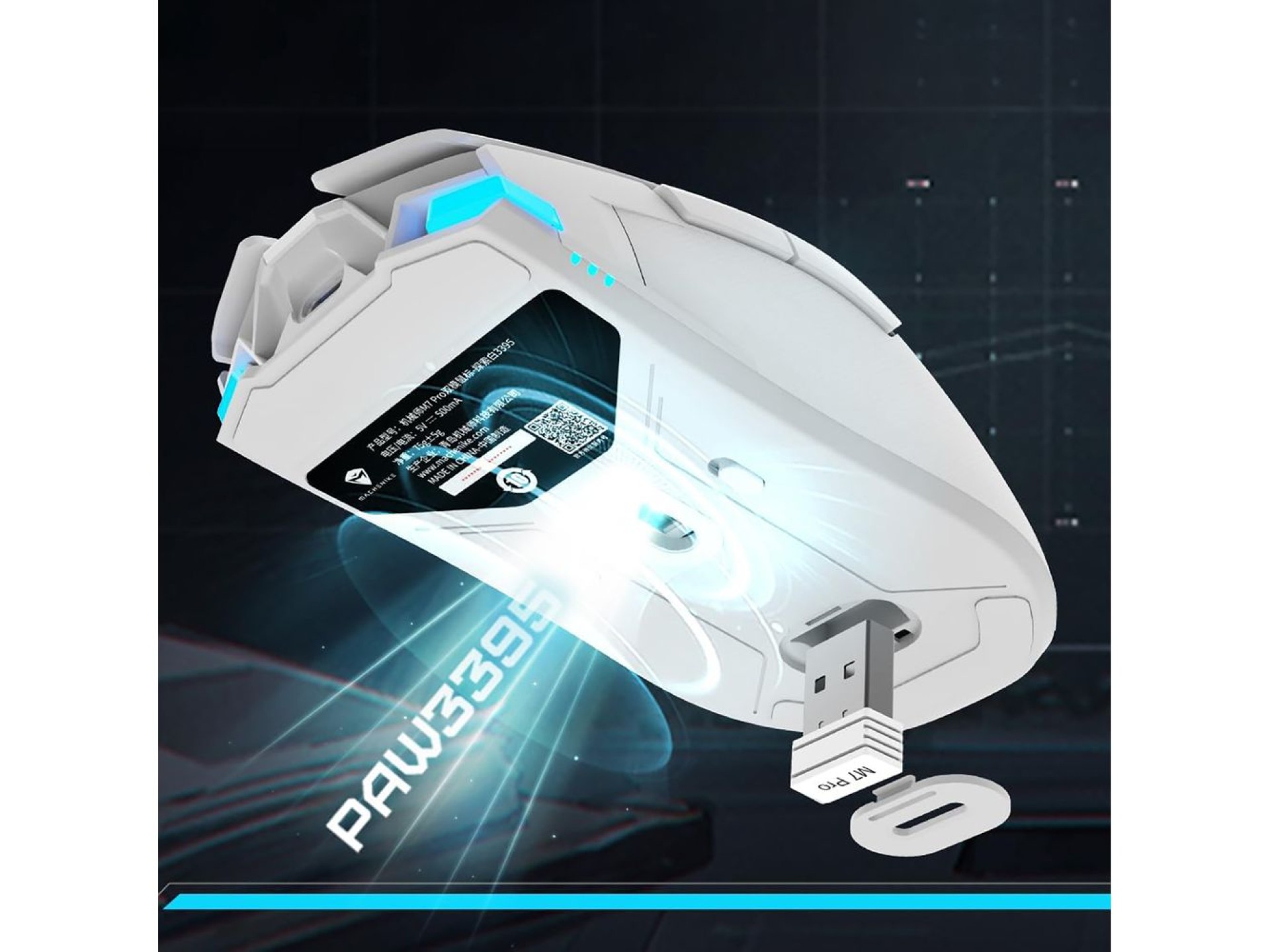 Machenike M7 Pro Wireless Gaming Mouse - White