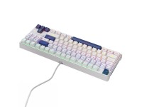 Machenike K500B-B87 Wired Mechanical Gaming Keyboard with Backlight, Red Switch - White