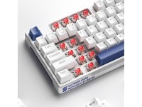 Machenike K500B-B87 Wired Mechanical Gaming Keyboard with Backlight, Red Switch - White