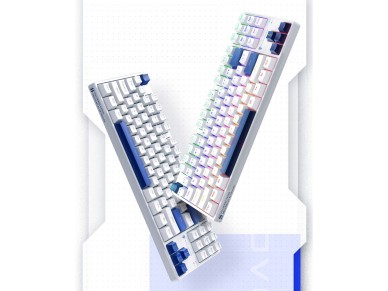 Teclado mec�nico para juegos Machenike K500B-B87 con cable, retroiluminaci�n e interruptor rojo (bla