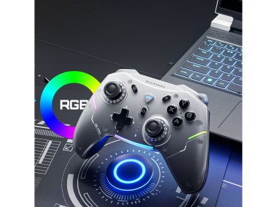 Mando inal�mbrico Machenike G5Pro Max con estaci�n de carga - Gris