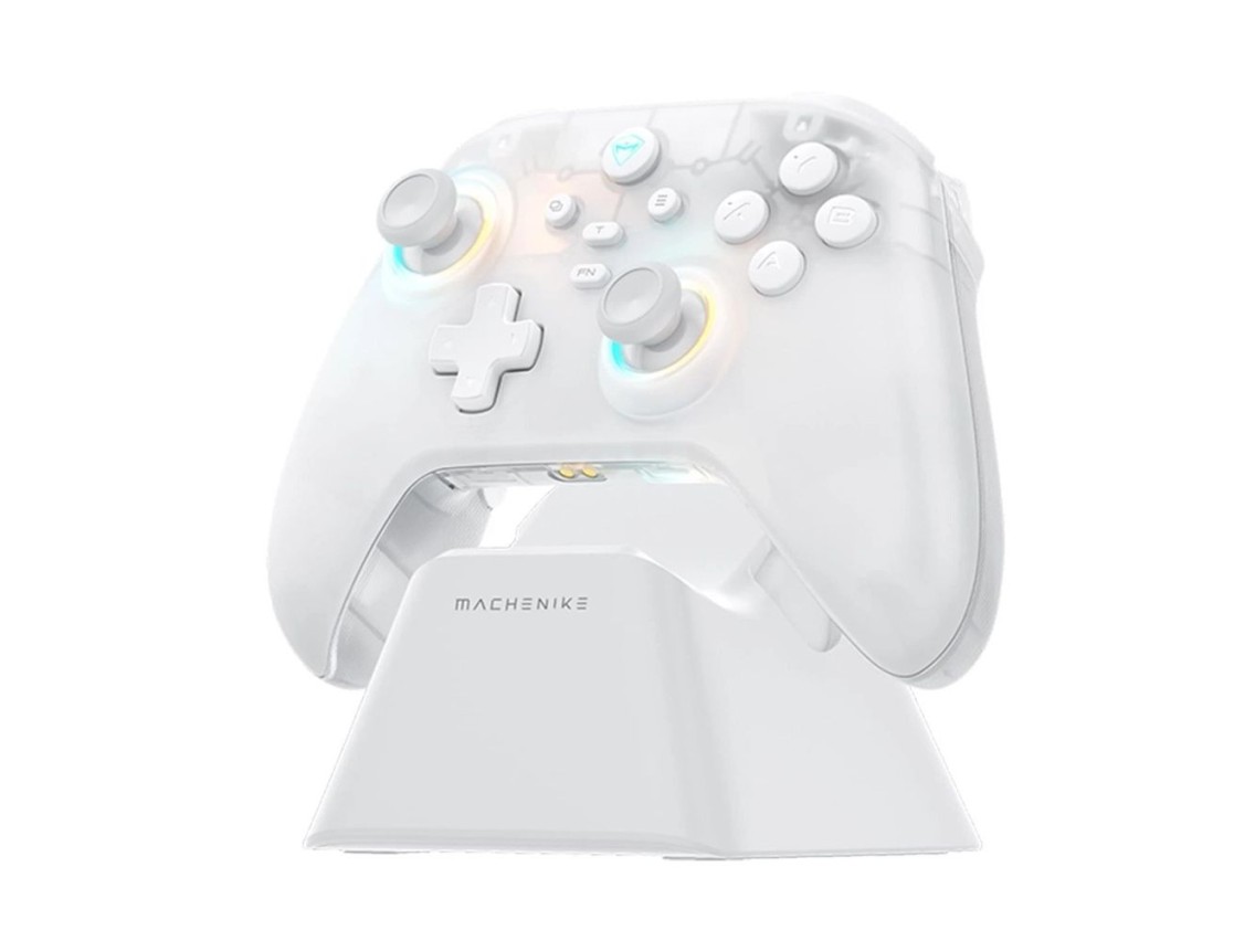 Mando inal�mbrico Machenike G3 V2 con estaci�n de carga - Blanco