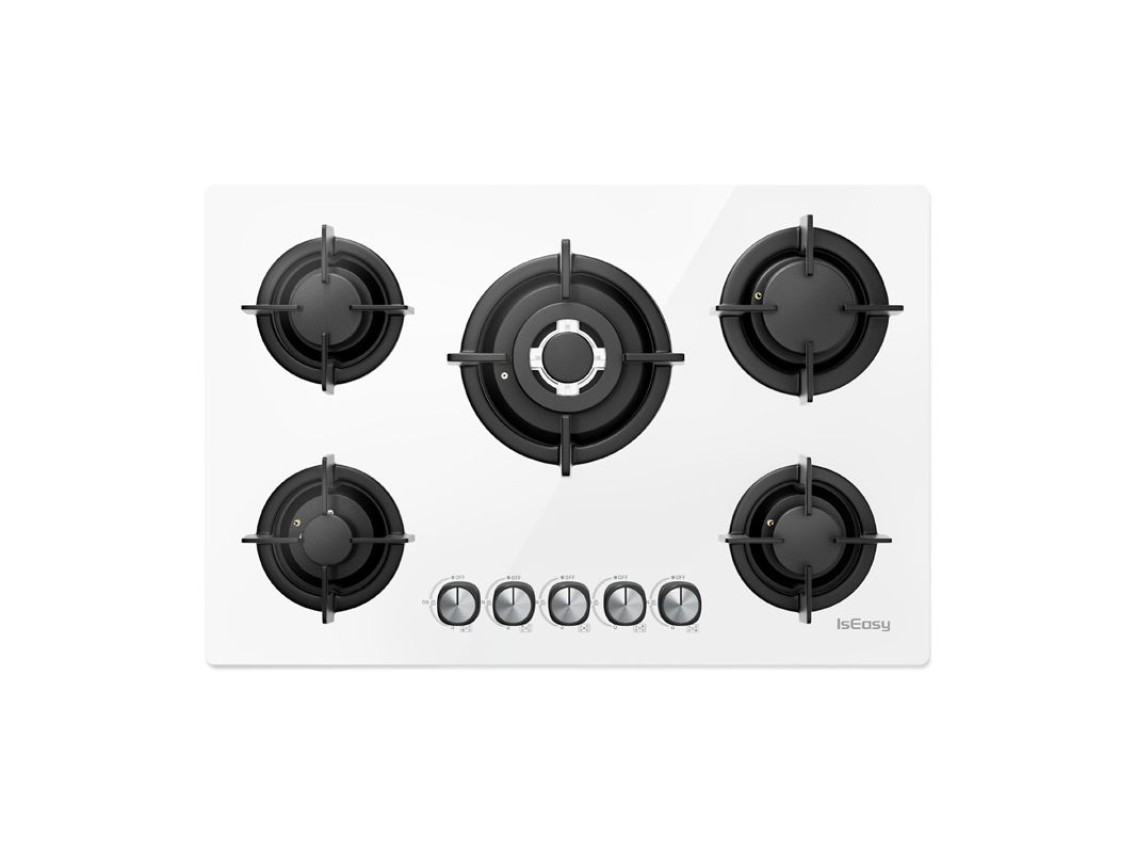 Fogão a gás ISEASY MGBG-775 com 5 queimadores (branco)