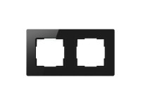Marco para interruptor de luz Avatto TS20 de 2 enchufes (negro)