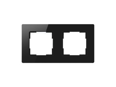 Marco para interruptor de luz Avatto TS20 de 2 enchufes (negro)