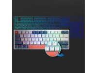 Machenike K500-B61 Wired Mechanical Gaming Keyboard with Backlight, Red Switch - White and Blue