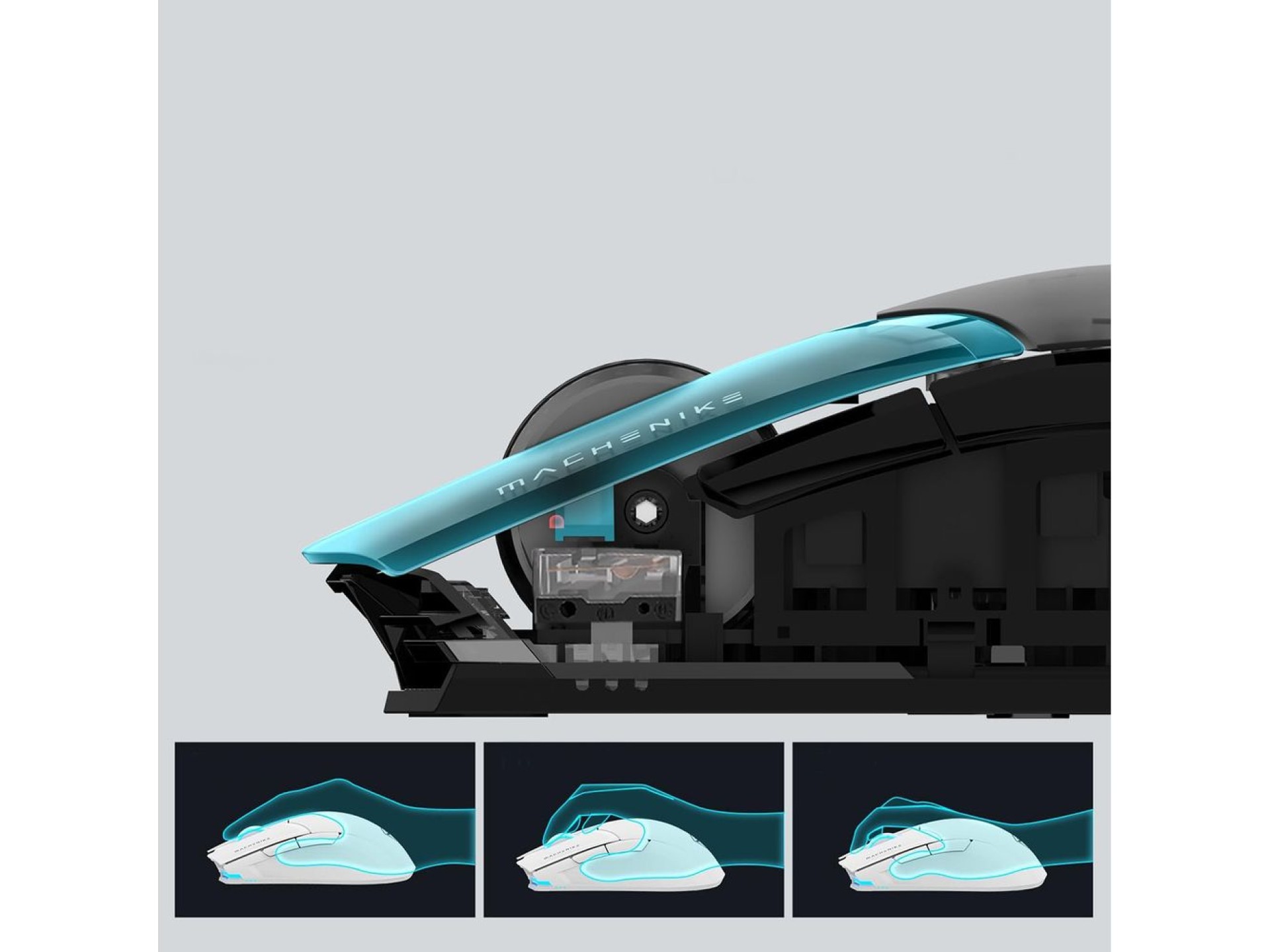 Mouse Gamer Sem Fio Machenike M7 Pro - Preto