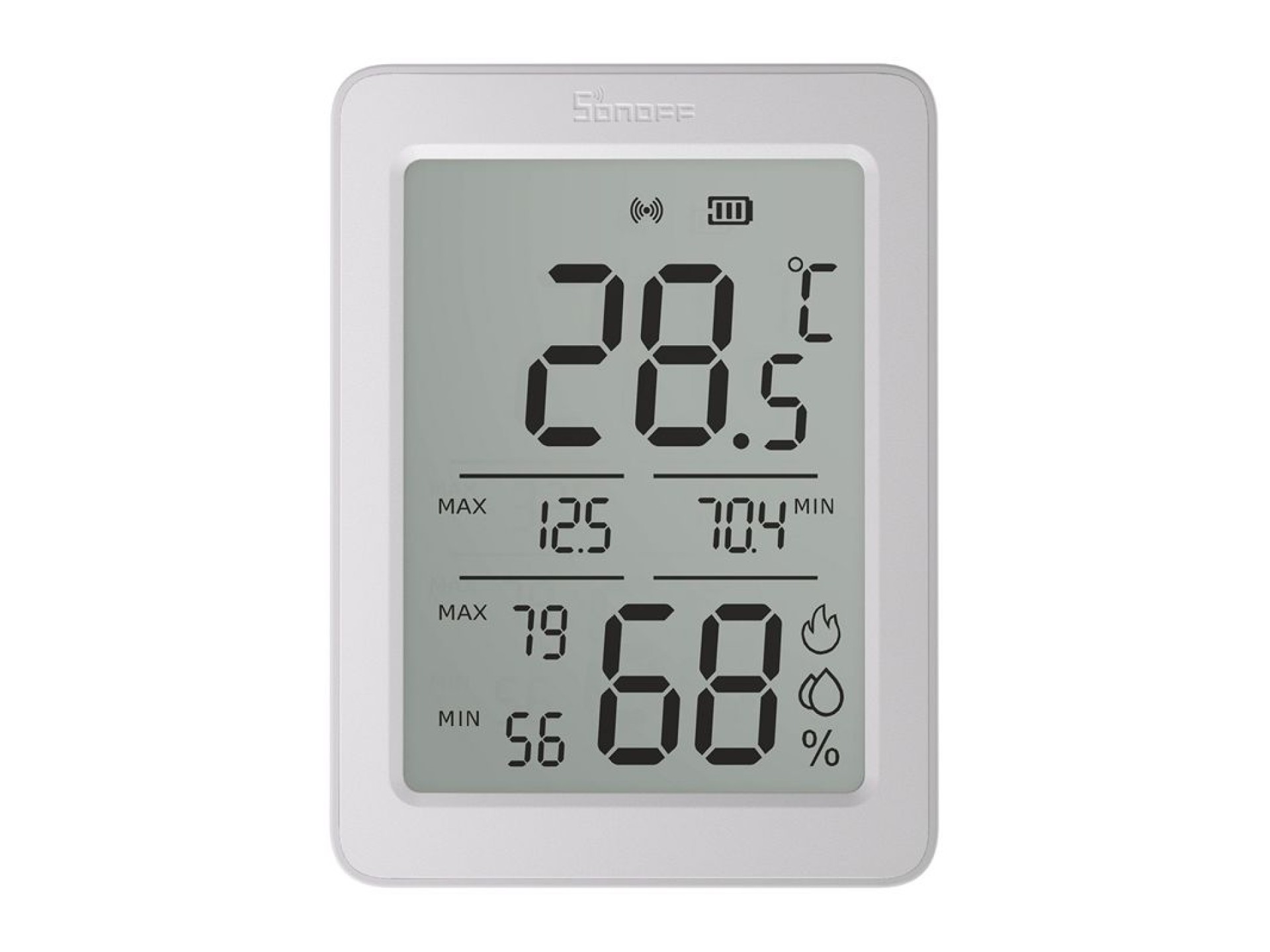 Sonoff AirGuard TH SNZB-02DR2 ZigBee LCD Sensor de temperatura e umidade