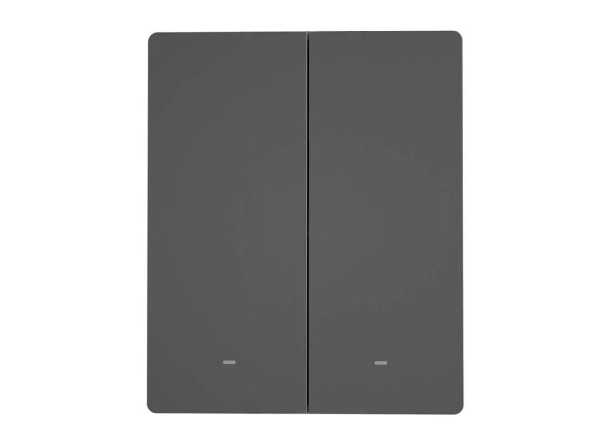 Smart WiFi wall switch SONOFF M5-2C-80 (2-channel, for frame, graphite)