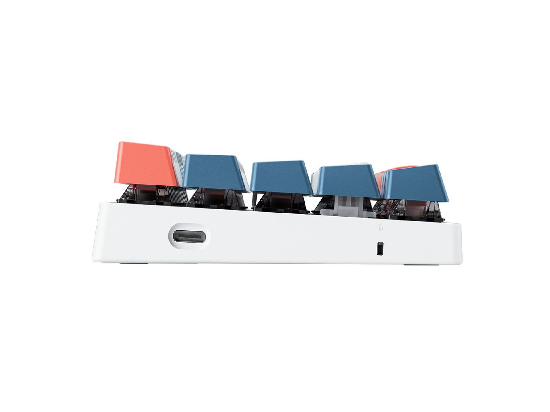 Machenike K500-B61 Wired Mechanical Gaming Keyboard with Backlight, Red Switch - White and Blue